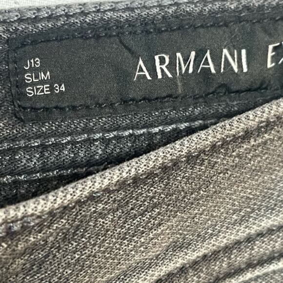 Armani Exchange Jeans Slim Regular Blk/Gray Size 34 NWT - Picture 7 of 8